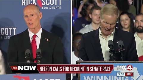 Florida Democrat Bill Nelson calls for recount in Senate race