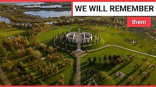 Amazing aerial views of the National Memorial Arboretum in Derbyshire