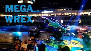 Mega Wrex at Hot Wheels Monster Truck Show Glow Party