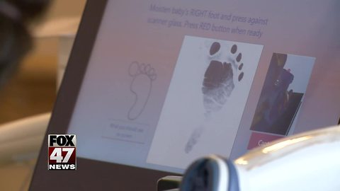 Baby footprints going digital at Sparrow Hospital