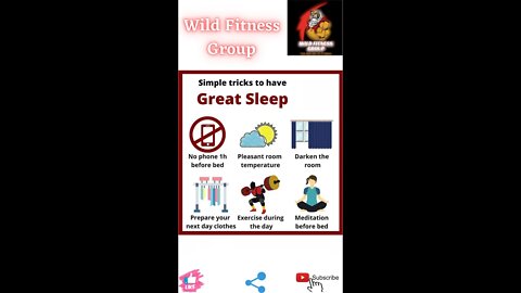 🔥Simple tricks to have great sleep🔥#fitness🔥#wildfitnessgroup🔥#shorts🔥