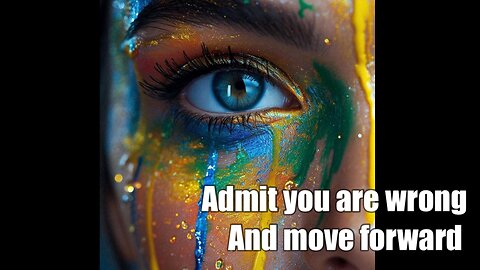 Admit you are wrong and move forward