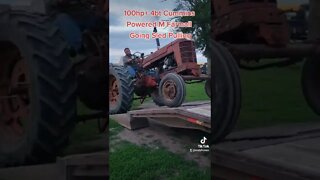 Loading 100hp+ 4bt cummins powered farmall m to go sled pulling Sunday July 17th 2022