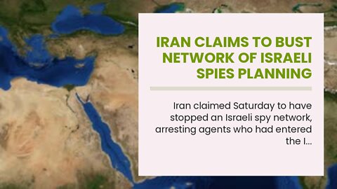 Iran claims to bust network of Israeli spies planning ‘sabotage, terrorist operations'