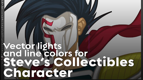 Steve's Collectibles Character - Adding Lights and Coloring Lines