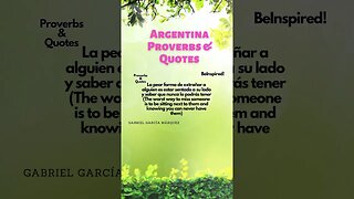 Argentina | Quotes & Proverbs #argentina #argentinashorts