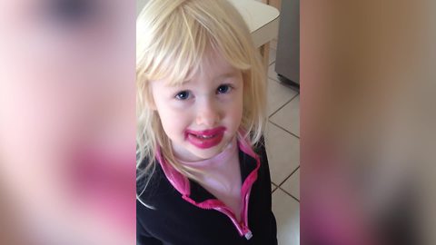 "Girl Steals Mom's LIpstick"