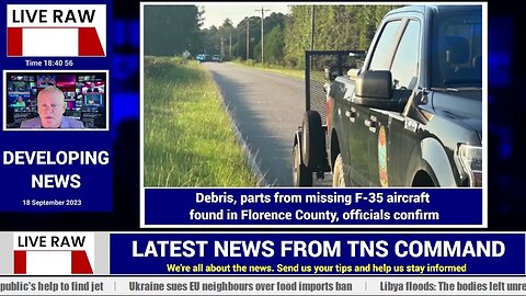 Debris, parts from missing F-35 aircraft found in Florence County, officials confirm