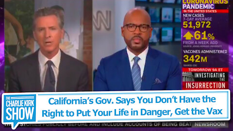 California’s Gov. Says You Don’t Have the Right to Put Your Life in Danger, Get the Vax