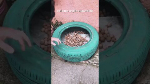 Como fazer uma horta com pneu usado
