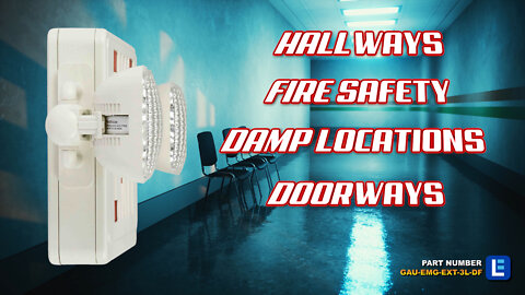 Emergency LED Exit System for Damp Locations - Battery Backup for 90 Minutes