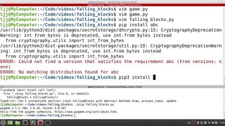 Python Tetris Part 4 (drawing the arena)