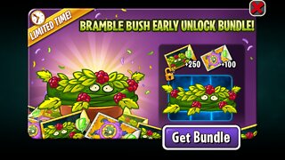 Plants vs Zombies 2 - Epic Quest - Seedium Plant Showcase - Bramble Bush - April 2022