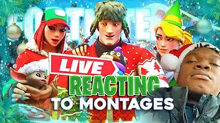 🔴 LIVE 🔴 Reacting to Montages | HIDE and SEEK Fortnite Christmas | Vybing