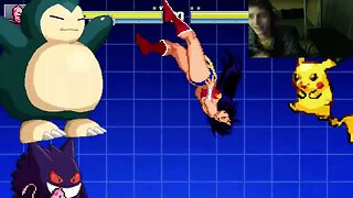 Pokemon Characters (Pikachu, Gengar, Snorlax, And Mew) VS Wonder Woman In An Epic Battle In MUGEN