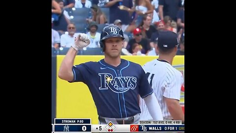 Taylor Walls of the Rays performed a "Fight! Fight!" gesture in celebration Donald Trump