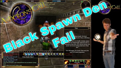 Just Playing Asheron's Call | Black Spawn Den Fail | Seedsow Shard | No Commentary