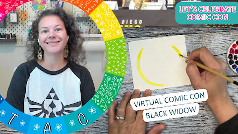 Black Widow - Virtual Art Comic Con Watercolor