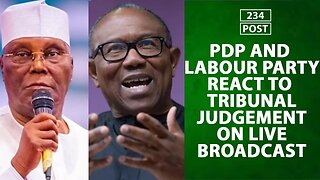 Counsel For Atiku Abubakar and Peter Obi React to Tribunal Judgement on Live Broadcast