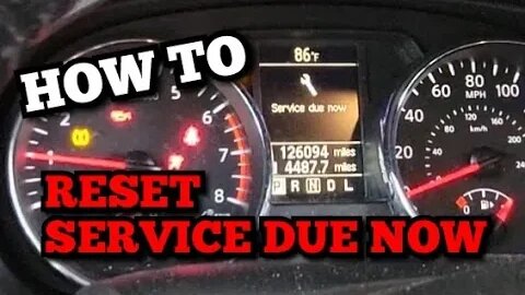 Nissan Rogue Service Due Now Reset (Oil Change)