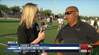 Live interview with McFarland Head Coach Casey Quinn ahead of Game of the Week