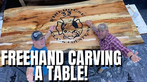 Carving A Wood Conference Table