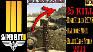 Sniper Elite 3 | Ruins Hardcore Multiplayer | 25 Kills with Bullet Drop