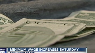 New York's minimum wage will increase on Saturday