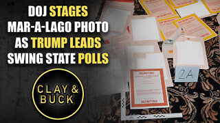 DOJ Stages Mar-a-Lago Photo as Trump Leads Swing State Polls