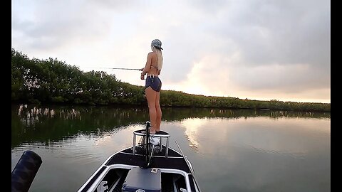 GIRL goes SOLO FISHING in her SKIFF - Erica Lynn