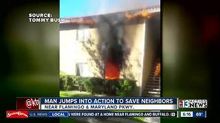 Man saves neighbors from burning apartment building