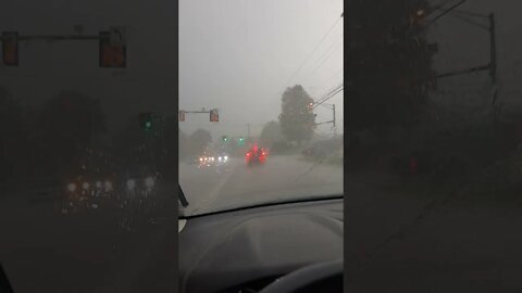 Driving in Severe Weather Near Akron Canton Airport Tornado Warning October 21 2021