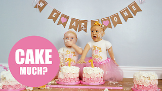 Talented baker creates life-sized cake versions of her twin daughters