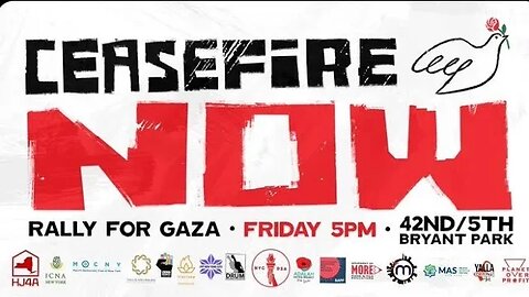 The #ceasefirenow Rally for Gaza #Palestine Bryant Park 10/20/23 hosted by @nycDSA