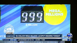 $1.6 billion Mega Millions jackpot drawing is tonight