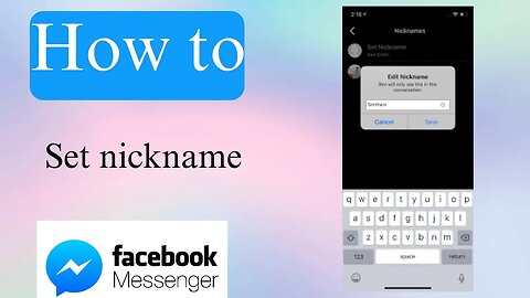 How to set nickname on facebook messenger?