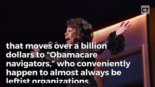 Waters Caught Steering $1.2 Billion to Obama Flunkies