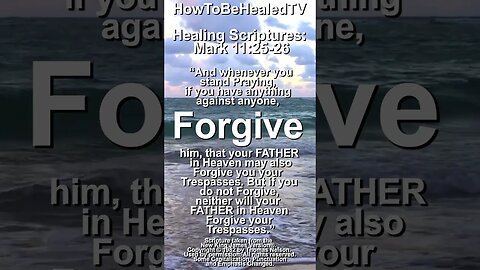 Healing Scriptures Concepts 29 📖 Mark 11:25-26 ✝️ Forgive Or You Wont Be Forgiven🙏#healingverses