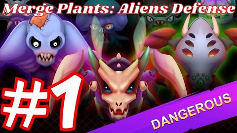Merge Plants: Aliens Defense Gameplay Walkthrough #1 (Android, IOS)