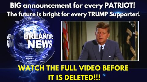 Big Announcement for Every Patriot! Better Days are Coming!