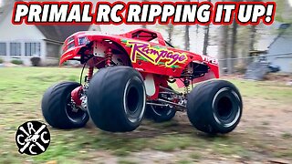 How Does A Stock 1/5 Scale Primal RC Monster Truck Handle? Check Out My Rampage!