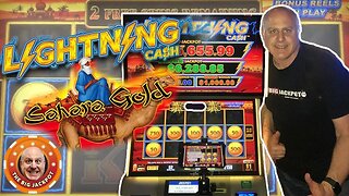 ⚡HIGH ROLLIN' on Lightning Cash! ⚡Sahara Gold BONUS WIN! | Raja Slots
