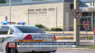 Suspicious package shuts down road