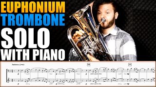 DOLCE EUPHONIUM or TROMBONE SOLO "Intermezzo" by A.Kacanauskas. Sheet Music Play Along!