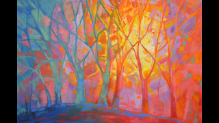 Speed Painting Time Lapse art Tutorial Amy Giacomelli, Sunrise Ridge
