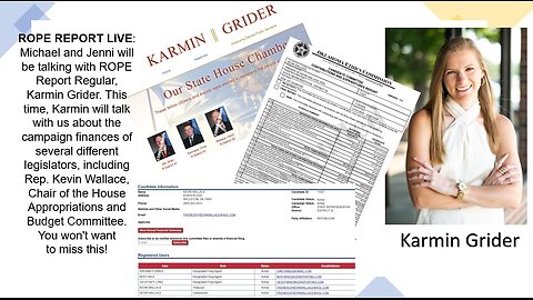 Where Do OK Legislators Get Their Campaign Funds? - ROPE Report Live; Karmin Grider