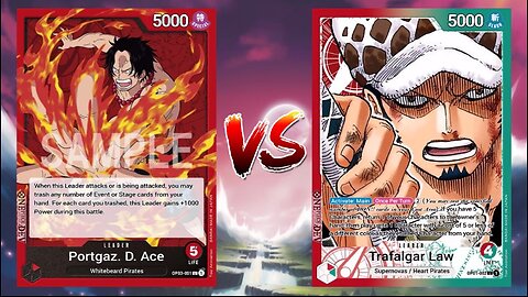 One Piece TCG Ace VS Trafalgar Law!!