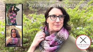 Pied Bobble Crochet Infinity Scarf Tutorial