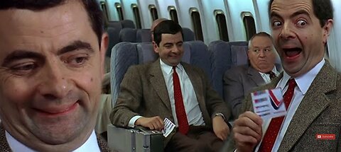 Mr.Bean traveling to America.