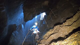 Exploring A Double Waterfall Cave